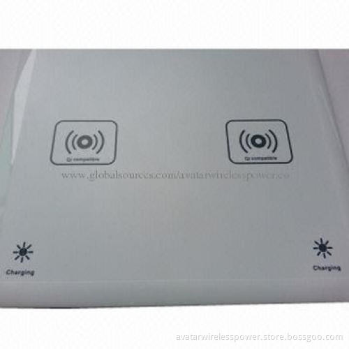 Dual wireless charging pad, made of ABS and PC